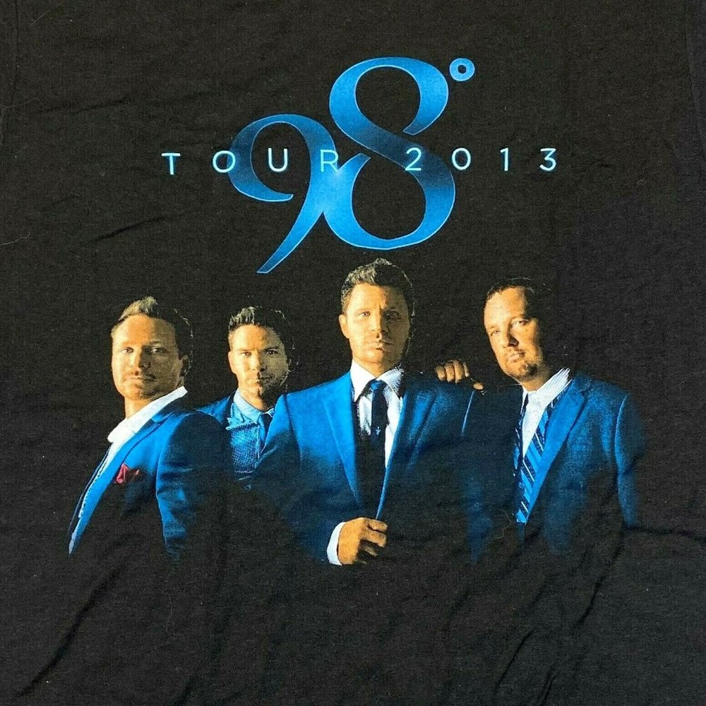 98 Degrees Band Photo 2013 The Package Tour Tee S - Picture 2 of 5